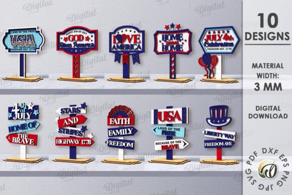 3D 4th of July Stands Laser Cut Bundle: A Creative Guide for DIY Enthusiasts and Designers