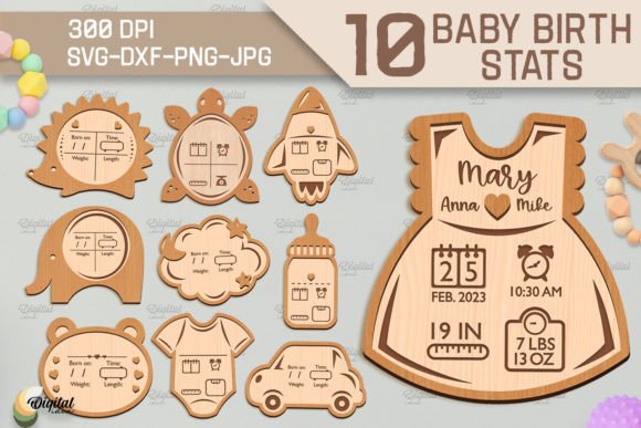 3D Baby Birth Stats Laser Cut Bundle: A Modern Creative Tool for Personalized Design