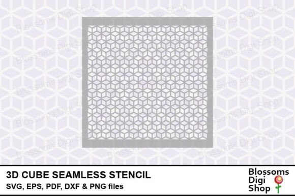 3D Cube Pattern Seamless Stencil: A Must-Have for Modern Crafters and Designers