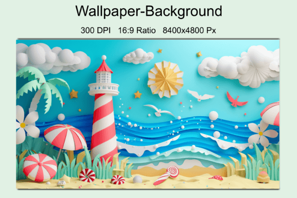 3D Effect Summer July 4th Background for Modern Design Projects