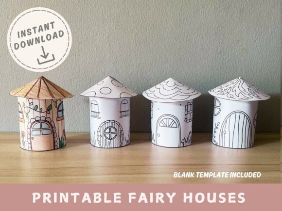 3D Fairy House Paper Craft for Kids