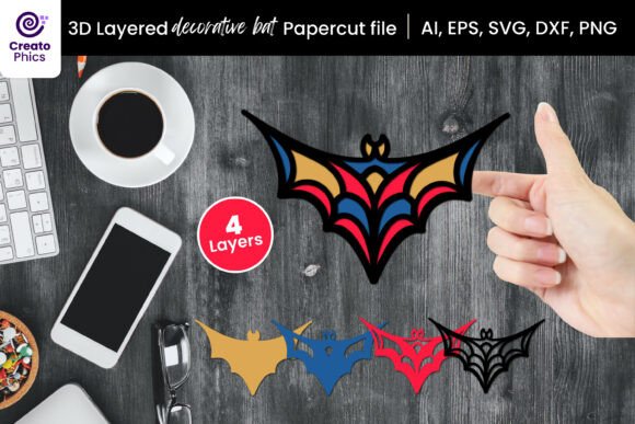 3D Layered Bat Papercut, Laser Cutting: A Creative Tool for Spooky and Stylish Projects