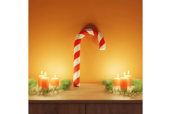 3D Papercraft Candy Cane: A Creative Holiday Decoration