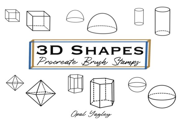 3D Shapes Procreate Brush Stamps: Save Time and Boost Creativity