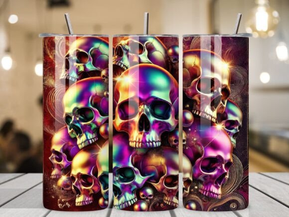 3D Skulls 20oz Tumbler Wraps Sublimation: A Creative Solution for Custom Drinkware