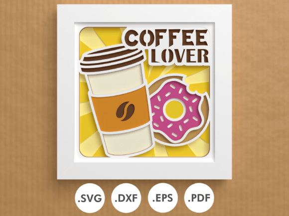 Coffee Lover Shadowbox 3D Papercut: A Creative Way to Celebrate Your Love for Coffee