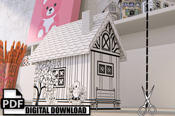 Coloring Paper 3D House Model: A Strategic Creative Tool for Kids and Educators
