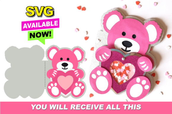 Cute Teddy Bear Card 3D SVG – A Creative Tool for Everyone
