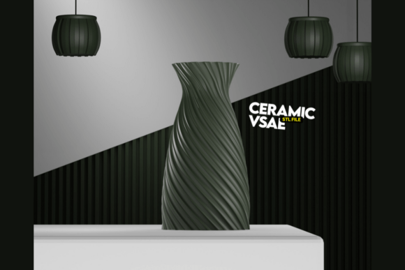 Elegant Ceramic Style 3D Vase: A Modern Twist on Timeless Design