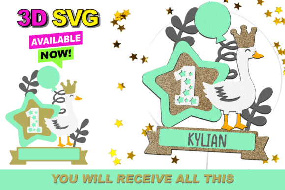 Goose Cake Topper 3D SVG: A Creative Tool for Events and Merchandise