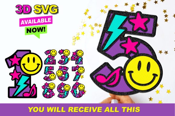 Happy Face Numbers 3D SVG: A Versatile Design Tool for Modern Creators
