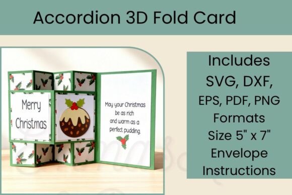 How the 3D Christmas Pudding Accordion Fold Card is Elevating Handmade Holiday Greetings