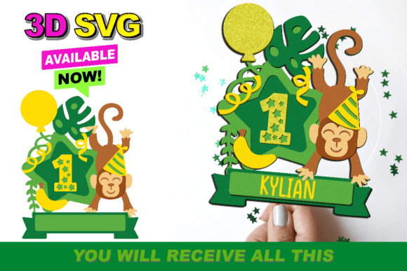 Monkey Cake Topper 3D SVG: A Strategic Tool for Creative and Commercial Use