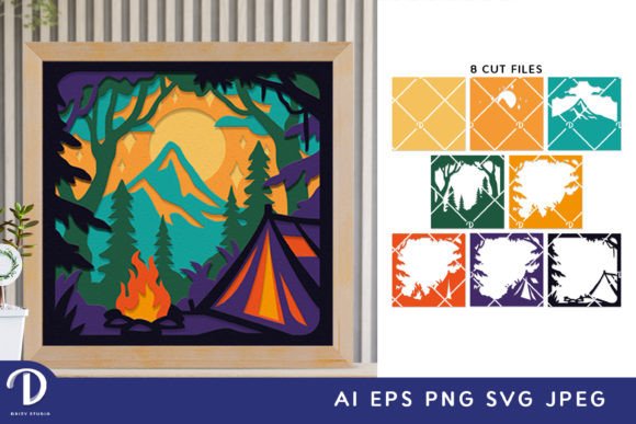 Summer Camp 3D Shadow Box Campfire SVG: A Unique Craft Experience
