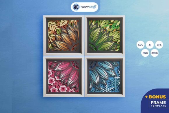 Sunflower Seasons 3D Layered Paper Cut for Creative Projects